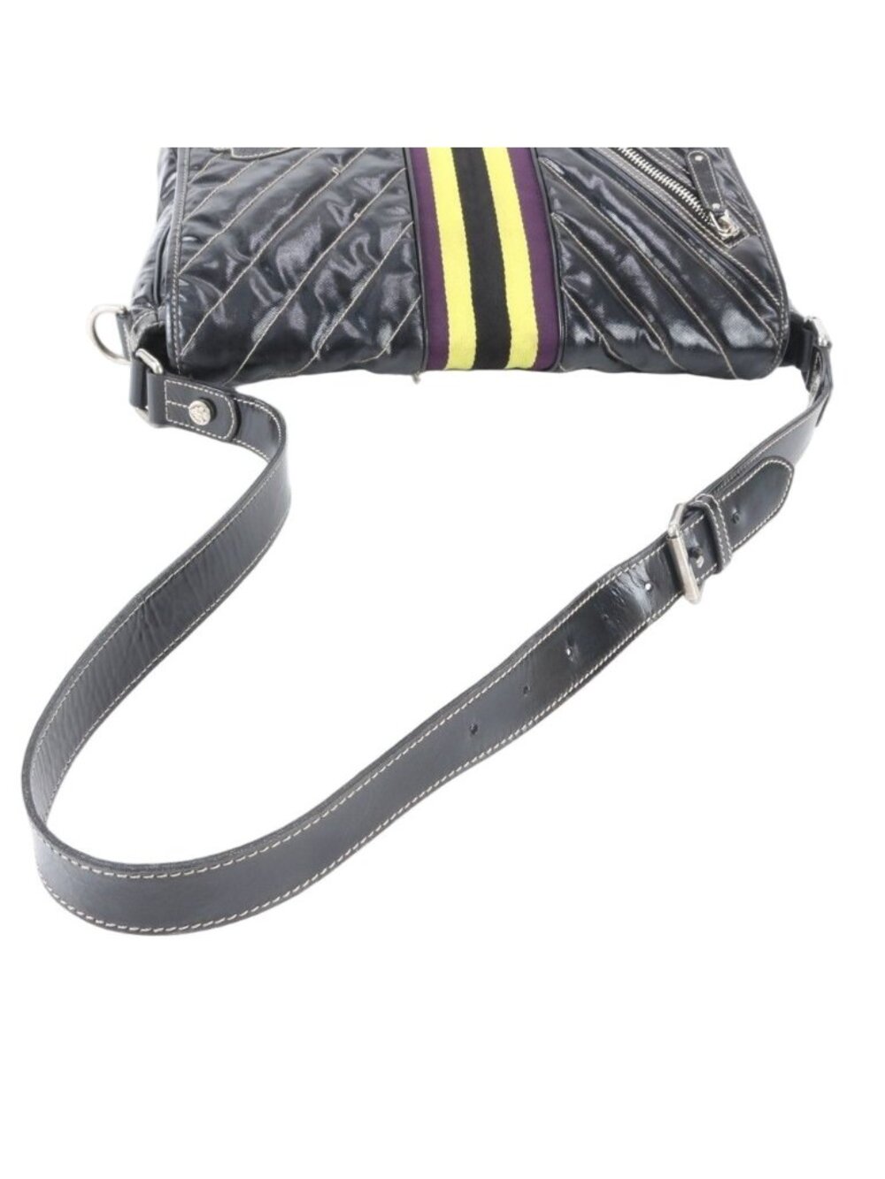 Gucci Crest Emblem Quilted Shoulder Bag Crossbody Messenger Business Black - Picture 2 of 11
